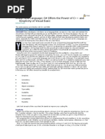 Sharp New Language - C# Offers the Power of C++ and Simplicity of Visual Basic