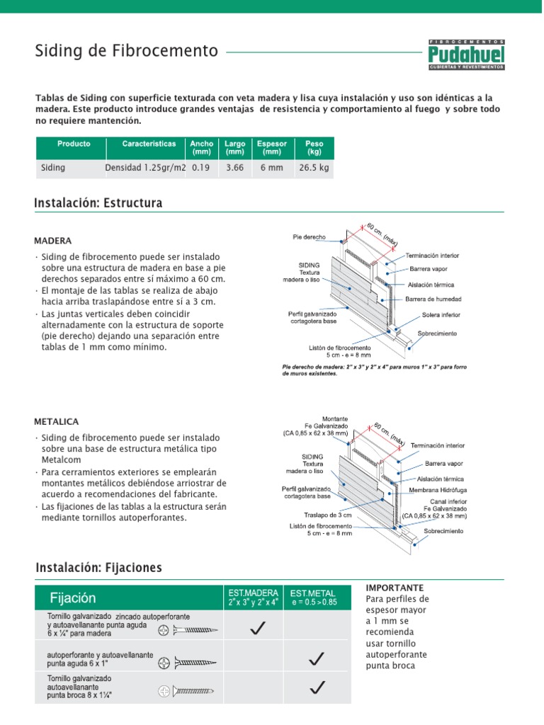 Ficha Siding 2011 Final | PDF