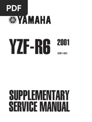 2001 Yamaha R6 Service Manual | PDF | Tire | Ignition System