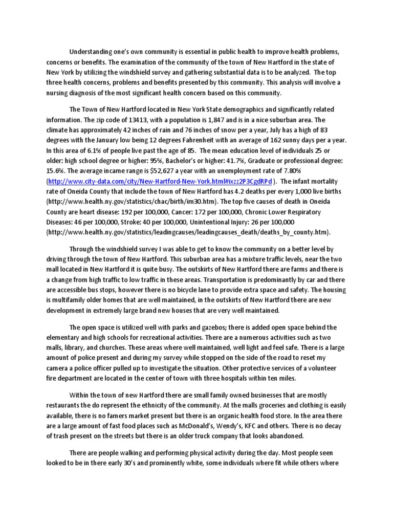 windshield survey essay Obesity Public Health Free 30day Trial