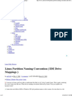 Linux Partition Naming Convention (IDE Drive Mappings)