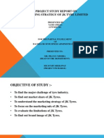 A Project Study Report On Marketing Strategy of JK Tyre Limited