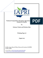 Technical Compendium: Descriptive Agricultural Statistics and Analysis For Zambia