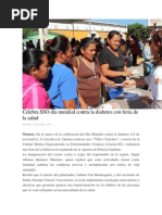20/11/13 oaxaca-digital Celebra SSO día mundial contra la diabetes con feria de la salud