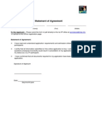 Statement of Agreement: To The Applicant: Please Send This Form in PDF Directly To The CLTP Office at