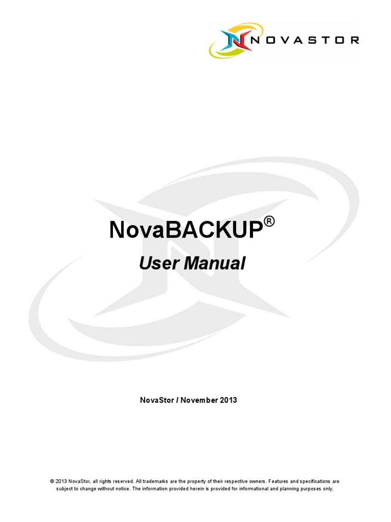 Manual Novabackup User Manual en | PDF | Backup | Computer File