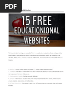 15 FREE Educational Websites