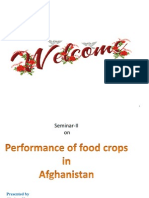 Performance of food crops in 
Afghanistan
H-Seminar-II