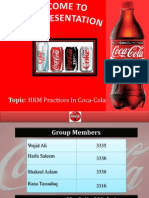 HR Practices in Coca Cola 