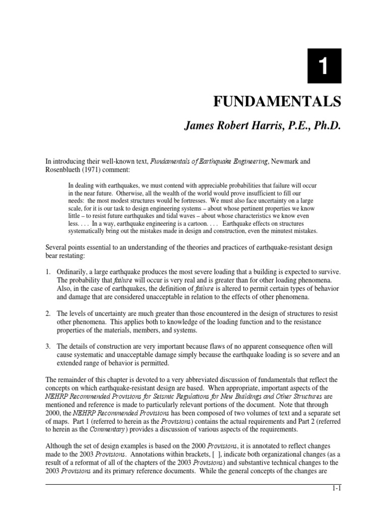 Chapter01 - Fundamentals | PDF | Earthquakes | Strength Of Materials