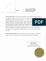 Notarial Copy of Trusteeship Order