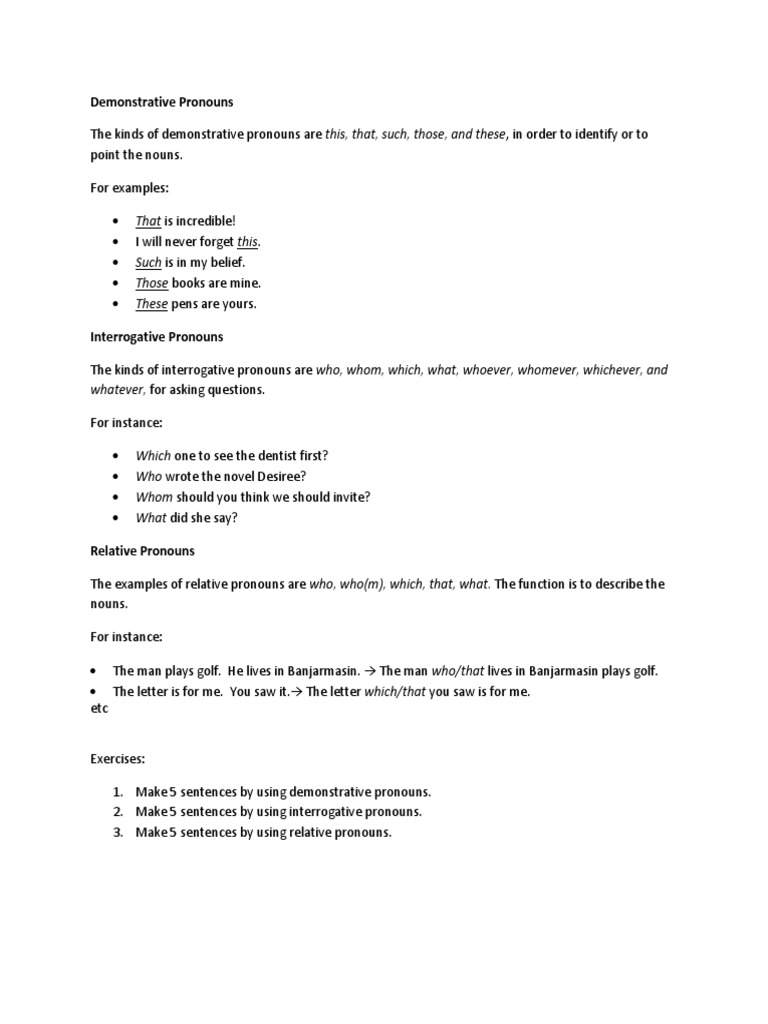 Understanding Pronouns and Articles | PDF | Pronoun | Linguistic Morphology