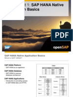 OpenSAP HANA1-1 Week 01 Developing Applications for SAP HANA