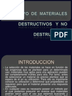 Ensayos Destructivos y No Destructivos