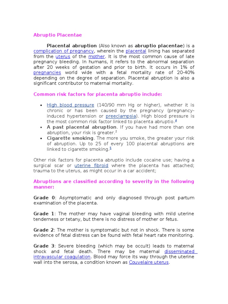 Abruptio placenta case study ppt picture