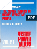 Stephen R Covey - Summary of The 7 Habits of Highly Effective People