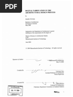 Digital Fabrication in the Architectural Design Proces