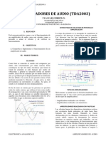 Amplificador de Audio Tda 2003