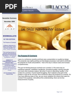 Newsletter Summary November 2009: Interim Bulletin