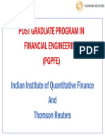 PGPFE in Financial Engineering at IIQF