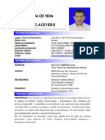 Hoja de Vida Jairo Acevedo Administrador