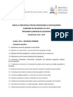 Programa Olimpiada Geografie2013-2014