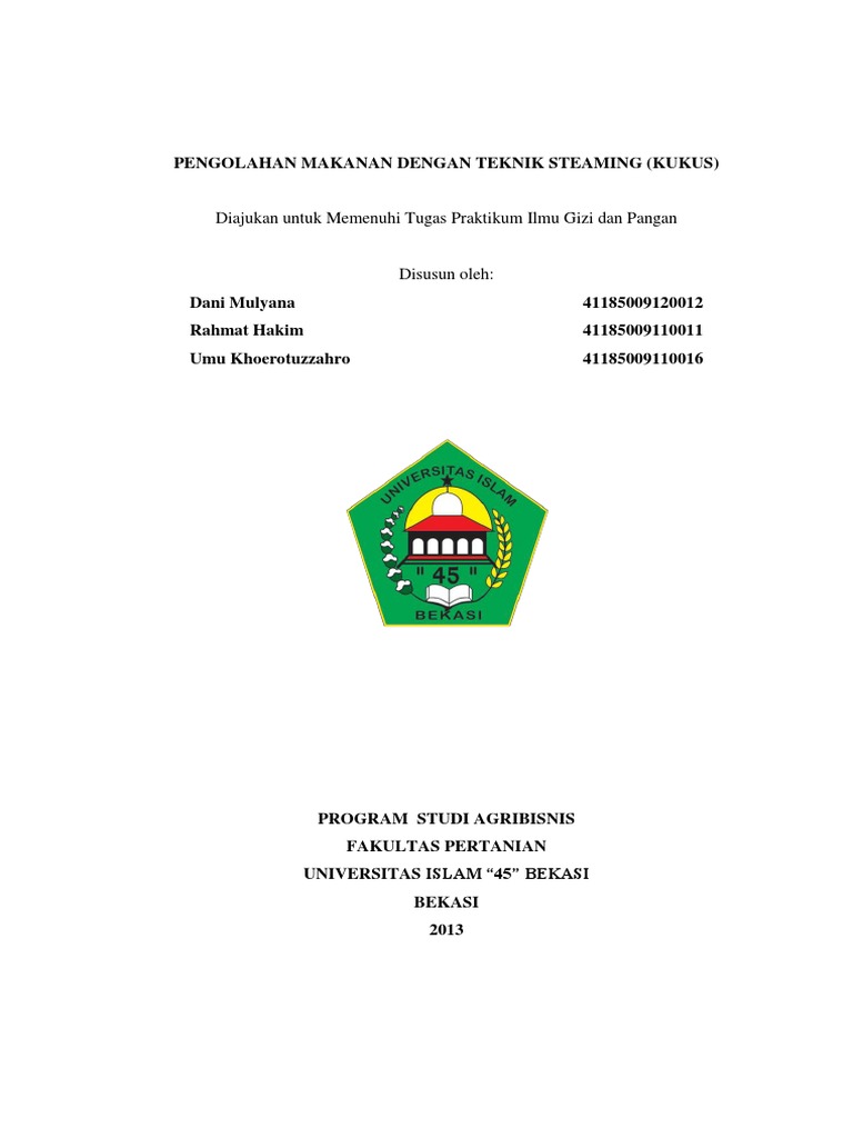 Laporan Praktikum Ilmu Gizi Dan Pangan Kelompok 3 Agribisnis Copy