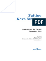 Nova Scotia throne speech - November 2013