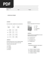 Avaliação de matemárica