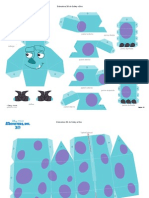 Disney Pixar Monsters Sulley Boo Papercraft 3D Printable 1112