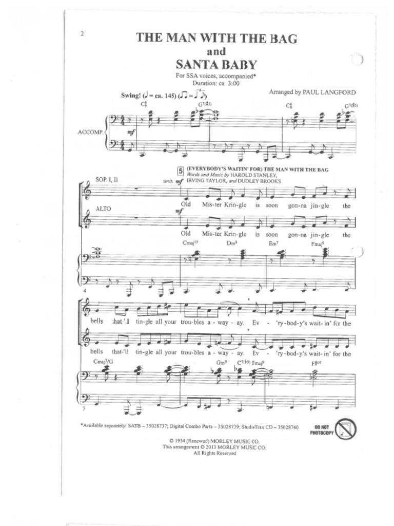 The Man With The Bag and Santa Baby PDF