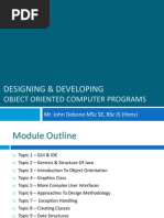 Designing & Developing: Object Oriented Computer Programs