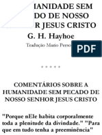 A Humanidade Sem Pecado de Cristo g h Hayhoe