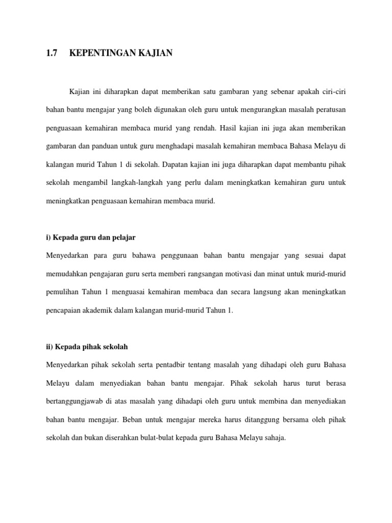 Kepentingan Kajian Pdf