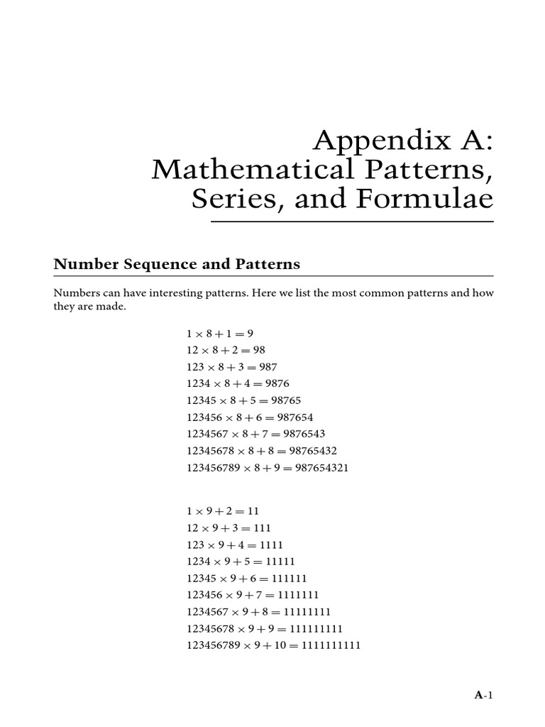 Industrial Engineering Math Patterns | PDF | Special Functions | Algebra