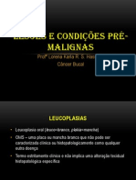 LESÕES E CONDIÇÕES PRÉ-MALIGNAS