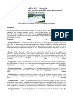 As principais fontes de energia renováveis e não renováveis