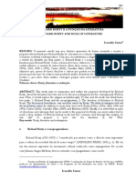 SANTOS, Ivanaldo. Richard Rorty e a função da literatura