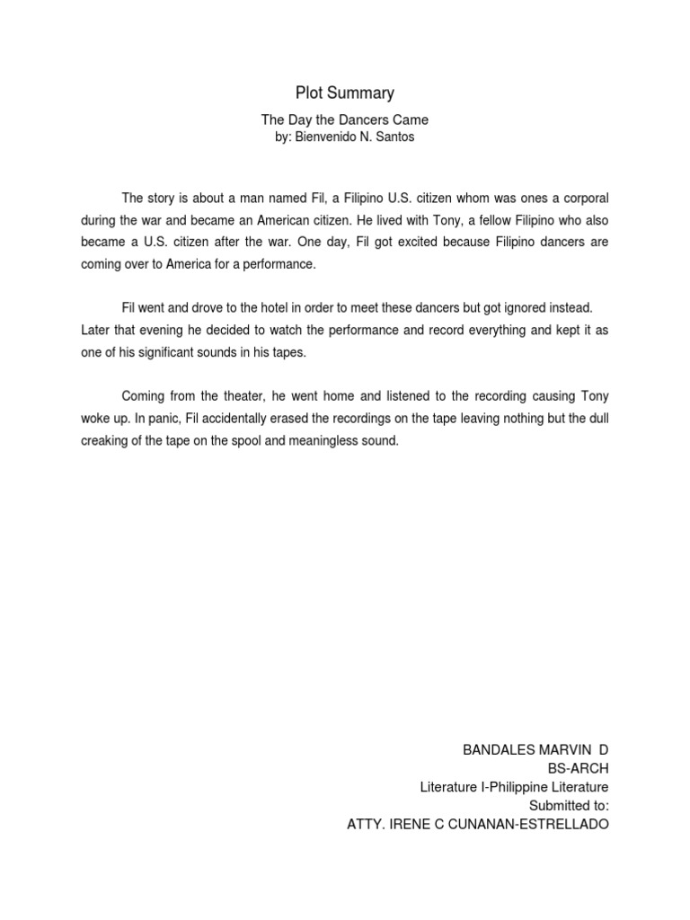 LIT 1 - Plot Summary | PDF