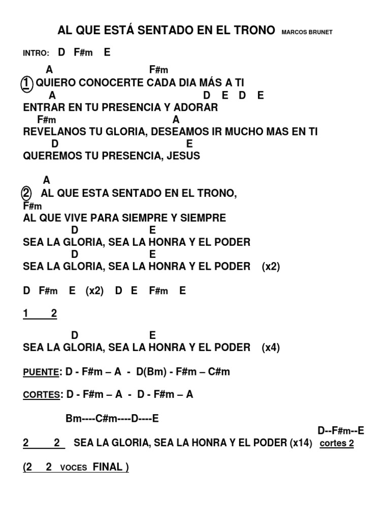 Al Que Esta Sentado en El Trono