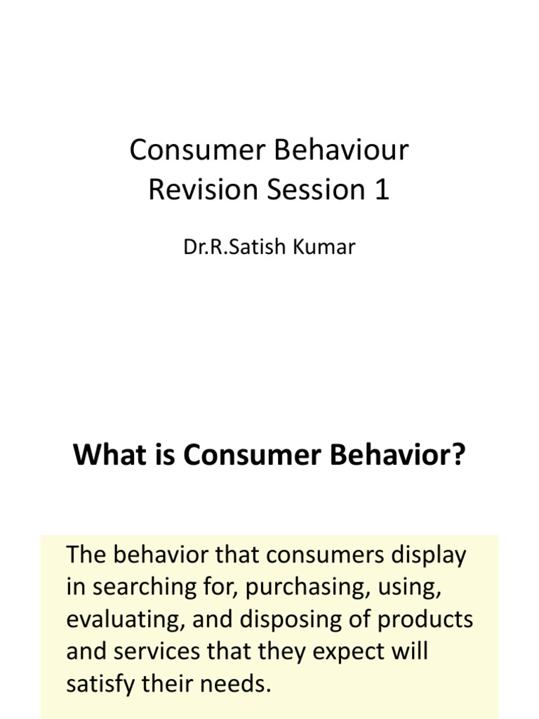 CB Revision 1 SKR | PDF | Consumer Behaviour | Marketing