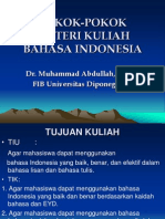 Pokok-Pokok Materi Kuliah Bahasa Indonesia