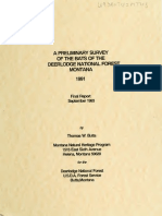 A Preliminary Survey of The Bats of The Deerlodge National Forest Montana - 1991 (1993) - Thomas W. Butts