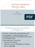 Perpetual Non Cumulative Preference Share