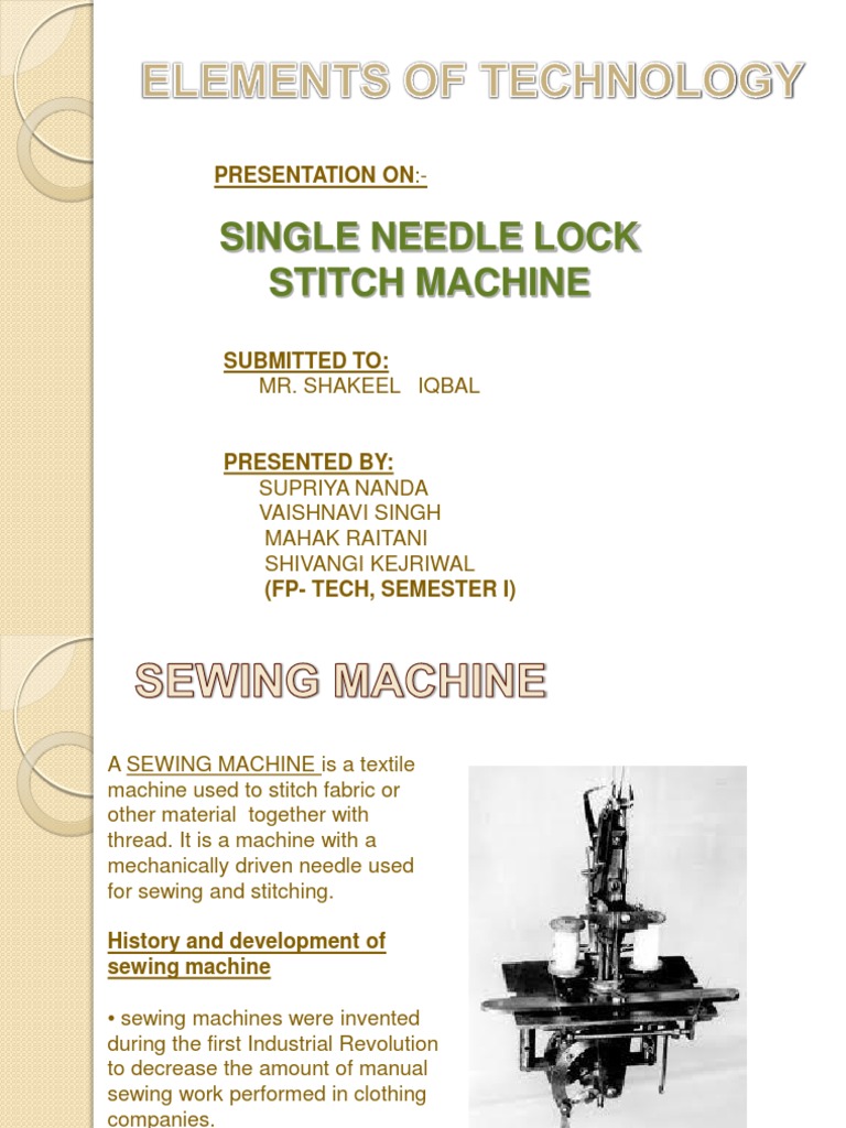 6.2 Assign 1-SNLS Machine | PDF | Sewing Machine | Textiles
