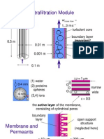 Ultrafiltration Module: Turbulent Core Boundary Layer