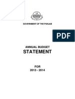 Annual Budget Statement 2013-2014