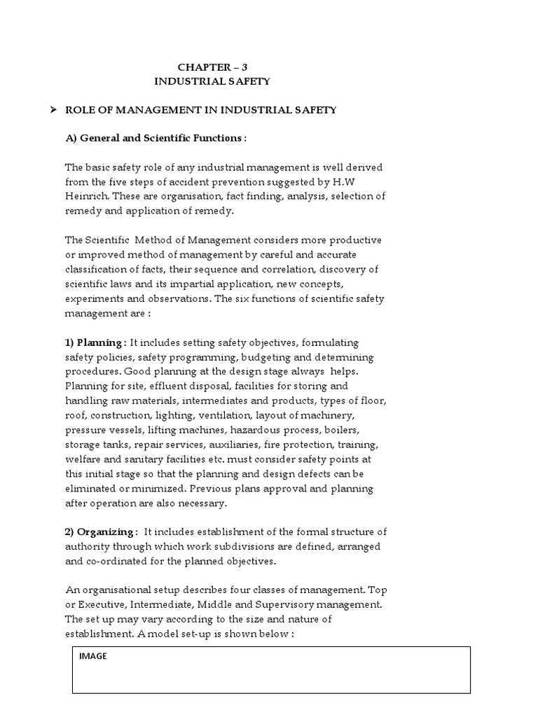 Chapter 3 Industrial Safety PDF Safety Occupational Safety And Health