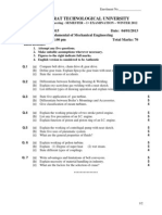 Fundamentals of Mechanical Engg. GTU Paper