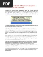Download Cara Mengatasi Masalah USB Device Not Recognized Atau Kabel Data Tidak Terdeteksi by denni hanzen SN187916061 doc pdf